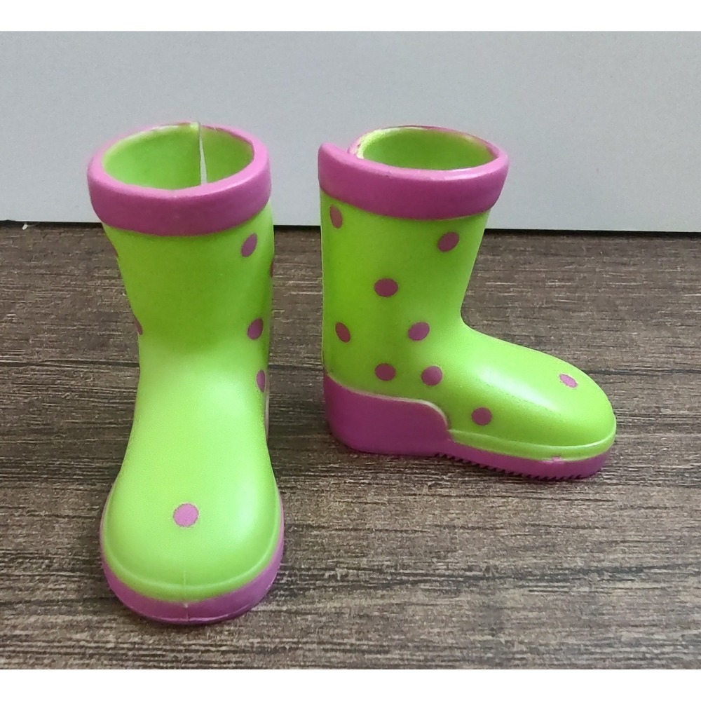 Kruse Doll Neon Green Boots Magenta Polkadots Z26